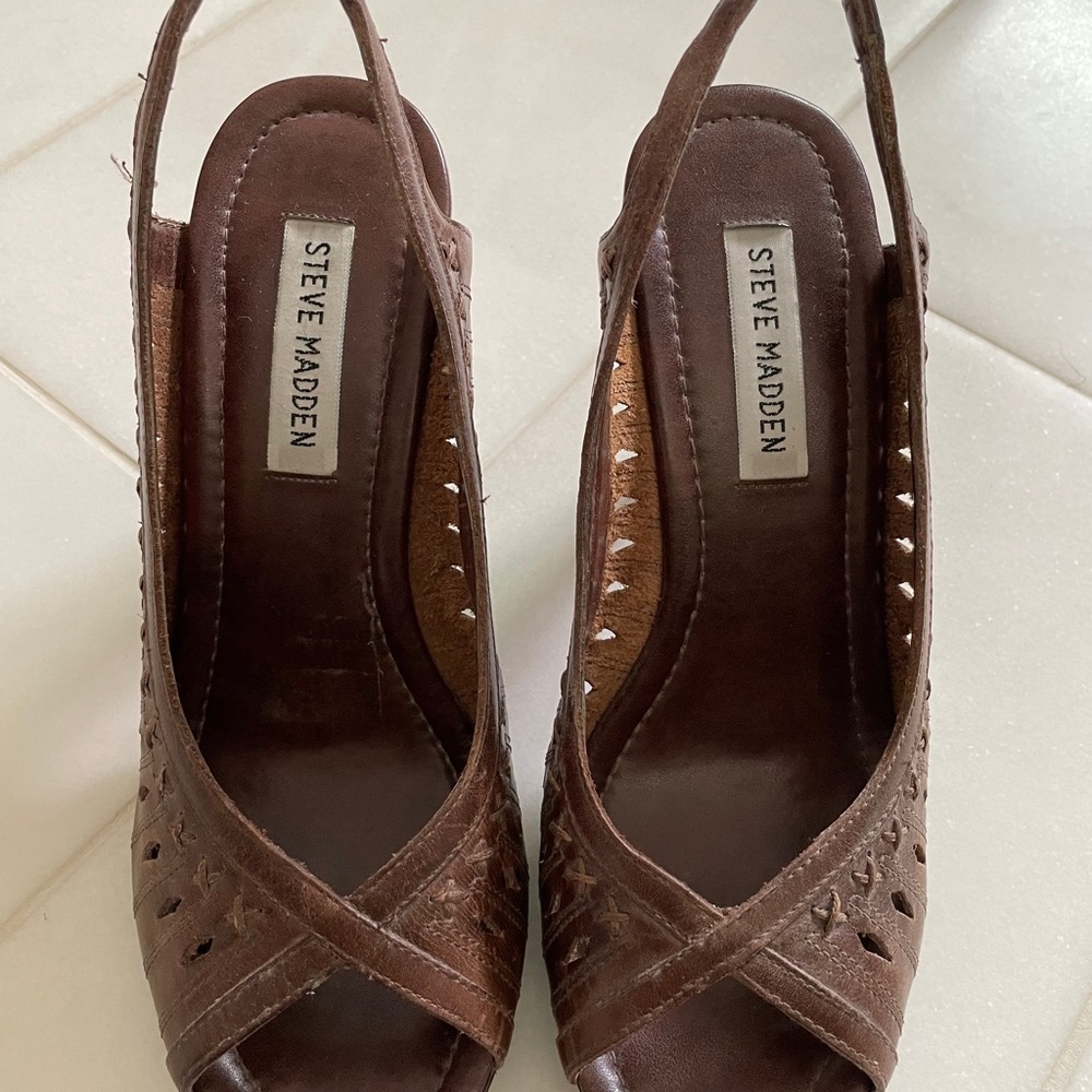 Steve Madden Heels, Size 7.5, Color Brown